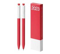 2 bolígrafos de tinta de gel de 0,5 mm de tinta neutra estética, primer corazón de amor, gel giratorio creativo para diario