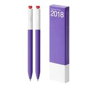 2 bolígrafos de tinta de gel de 0,5 mm, estético, neutro, corazón creativo, gel giratorio para diario