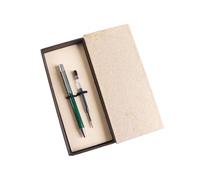 2 bolígrafos giratorios simples con personalidad creativa para estudiantes, práctica, escritura, color verde + bolso
