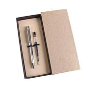 2 bolígrafos giratorios simples, personalidad creativa, bolígrafo de caligrafía para estudiantes, tatuaje vertical plateado + bolso de mano