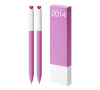 2 bolígrafos neutros de gel First Love Heart de tinta estética giratoria de 0,5 mm, suministros escolares