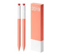 2 bolígrafos neutros de gel First Love Heart de tinta estética giratoria de 0,5 mm, suministros escolares