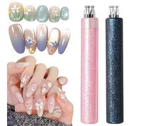2 bolígrafos para uñas con forma de flor de 5 pétalos, herramienta de diseño de arte floral de un solo trazo para pintar y esculpir, herramienta para punteado de uñas para principiantes