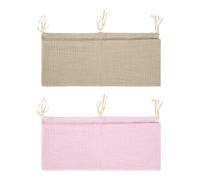 2 Bolsas Coles De Almacenamiento De Cunas, Bolsas De Almacenamiento Coles Multifunción, De Bolsillo De Doble Red, Bolsillo De Doble Red, Accesorios De Organización De Escritorio.