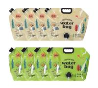 2 Bolsas de Agua de Emergencia Plegables, sin BPA, de Grado alimenticio, sin Fugas, Bolsas de Bebidas congeladas, adecuadas para Deportes al Aire Libre, Camping, sende Light Yellow and Green 2 Piezas