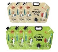 2 bolsas de agua portátiles plegables, bolsas de agua para acampar sin fugas con grifo, bolsas de almacenamiento de agua de emergencia sin BPA para acampar, vehículos, senderism light yellow 2 piezas