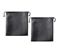 2 bolsas de almacenamiento de piel sintética con cordón, bolsa de almacenamiento para auriculares con cordón, funda universal para auriculares, bolsa de almacenamiento para