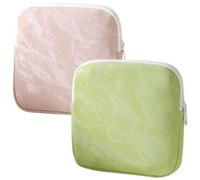 2 bolsas de almacenamiento de servilletas sanitarias, bolsa impermeable de viaje para almohadilla menstrual con cremallera, mini soporte para tampones para bolso, soporte de almohadilla de lactancia