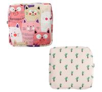 2 Bolsas de Almacenamiento Para Compresas Sanitarias, Multifuncional y Reutilizable, Higiene Menstrual
