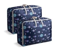 2 bolsas de almacenamiento para ropa, 84 l, bolsas de mudanza con cremallera, bolsa de almacenamiento debajo de la cama, impermeable, contenedores debajo de la cama para ropa, mantas, cojines