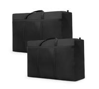 2 bolsas de almacenamiento supergrandes de 180 L, Oxford 600D, resistentes con asa, con cremallera, bolsa de almacenamiento XXL, para edredones, ropa de cama y almohadas(180L)