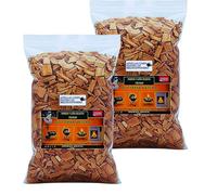 2 Bolsas de Astillas de Melocotonero para Encender Fuego, Aroma Natural, Chips de Leña, Tamaño Estándar, Producción Propia