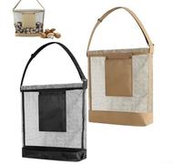 2 bolsas de búsqueda de hongos, tela de malla transpirable, plegable, para reunión de frutas al aire libre con correa ajustable para entusiastas del senderismo, recogida y jardinería (es negro)