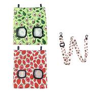 2 bolsas de comida para mascotas, comedero de heno para mascotas, bolsa de heno, bolsa para heno, bolsa de heno colgante, adecuada para alimentar a conejos y chinchillas