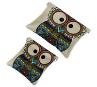2 bolsas de cosméticos con bolsillo de campo de fútbol americano Grungy, bolsa de maquillaje de metralla de cierre automático, portátil, sin cremallera, mini bolsa de maquillaje de viaje para monedas,