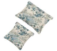 2 bolsas de cosméticos con bolsillo de campo de fútbol americano Grungy, bolsa de maquillaje de metralla de cierre automático, portátil, sin cremallera, mini bolsa de maquillaje de viaje para monedas,
