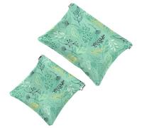 2 bolsas de cosméticos con bolsillo de campo de fútbol americano Grungy, bolsa de maquillaje de metralla de cierre automático, portátil, sin cremallera, mini bolsa de maquillaje de viaje para monedas,