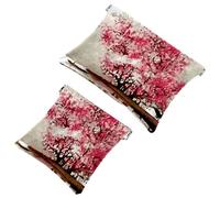 2 bolsas de cosméticos con bolsillo de tormenta de fantasía, bolsa de maquillaje de metralla de cierre automático, portátil, sin cremallera, mini bolsa de maquillaje de viaje para auriculares,