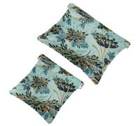 2 bolsas de cosméticos de bolsillo con hojas de colores 2069 para bolsos, bolsa de maquillaje impermeable, bolsa de cosméticos portátil, sin cremallera, Multicolor 02, A:7.1x5.8in/18x14.8cm,B