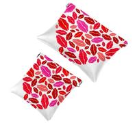 2 bolsas de cosméticos de bolsillo con texto en inglés "Home is Where The Wine is Pocket", bolsa de maquillaje con cierre automático, portátil, sin cremallera, mini bolsa de maquillaje de viaje para