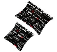 2 bolsas de cosméticos de bolsillo con texto en inglés "Home is Where The Wine is Pocket", bolsa de maquillaje con cierre automático, portátil, sin cremallera, mini bolsa de maquillaje de viaje para