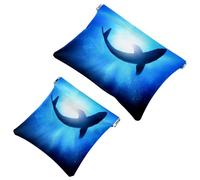 2 bolsas de cosméticos de bolsillo de agua con diseño de balón de fútbol en el fuego, bolsa de maquillaje de metralla de cierre automático, portátil, sin cremallera, mini bolsa de maquillaje de viaje