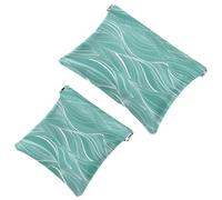 2 bolsas de cosméticos de bolsillo para pintura de amapolas, bolsa de maquillaje de metralla de cierre automático, portátil, sin cremallera, mini bolsa de maquillaje de viaje para auriculares,