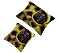 2 bolsas de cosméticos de bolsillo para pintura de amapolas, bolsa de maquillaje de metralla de cierre automático, portátil, sin cremallera, mini bolsa de maquillaje de viaje para auriculares,