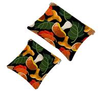 2 bolsas de cosméticos de bolsillo para pintura de amapolas, bolsa de maquillaje de metralla de cierre automático, portátil, sin cremallera, mini bolsa de maquillaje de viaje para auriculares,