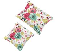 2 bolsas de cosméticos de bolsillo para pintura de amapolas, bolsa de maquillaje de metralla de cierre automático, portátil, sin cremallera, mini bolsa de maquillaje de viaje para auriculares,
