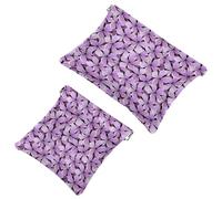 2 bolsas de cosméticos de bolsillo para pintura de amapolas, bolsa de maquillaje de metralla de cierre automático, portátil, sin cremallera, mini bolsa de maquillaje de viaje para auriculares,