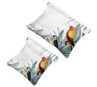 2 bolsas de cosméticos de bolsillo para pintura de fútbol, bolsa de maquillaje de metralla de cierre automático, portátil, sin cremallera, mini bolsa de maquillaje de viaje para auriculares, moneda,
