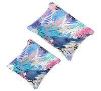 2 bolsas de cosméticos de bolsillo Space Race Space, bolsa de maquillaje de metralla de cierre automático, portátil, sin cremallera, mini bolsa de maquillaje de viaje para auriculares, moneda, lápiz