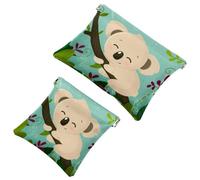 2 bolsas de cosméticos de bolsillo Space Race Space, bolsa de maquillaje de metralla de cierre automático, portátil, sin cremallera, mini bolsa de maquillaje de viaje para auriculares, moneda, lápiz