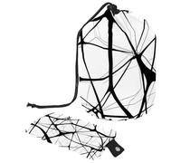 2 bolsas de cosméticos de viaje, bolsas de maquillaje de gran capacidad, suaves, impermeables, portátiles, con cordón, diseño de líneas negras, seda de araña, Art Black Lines Spider Silk,