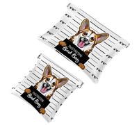 2 bolsas de cosméticos divertidas con diseño de "Take the Bull by The Horns", bolsa de maquillaje con cierre automático, portátil, sin cremallera, mini bolsa de maquillaje de viaje para monedas,