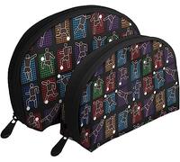 2 Bolsas de cosméticos Let's Kick Some Grass Football Bolsa de Maquillaje de Viaje Shell Neceser Bolso de Mujer