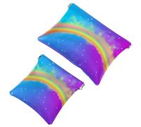 2 bolsas de cosméticos náuticas con diseño de boya para pintura, bolsa de maquillaje con cierre automático, portátil, sin cremallera, mini bolsa de maquillaje de viaje para auriculares, moneda, lápiz