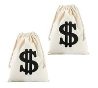 2 bolsas de dinero, bolsa de monedas de 17 x 25 cm, bolsa de dinero de lona, bolsa de ahorro, bolsa de dinero creativa, accesorios de ropa de vaquero del salvaje oeste, bolsa de dinero, bolsa de