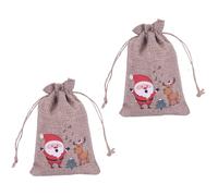 2 bolsas de embalaje con cordón para guardar joyas, caramelos, bolsa de arpillera