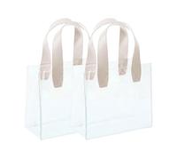 2 bolsas de embalaje transparentes con bolsa de PVC resistente al agua 9 x 9,8 x 5 5 pulgadas para Navidad, festival de boda, celebración, bolsas de regalo de PVC transparente