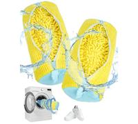 2 bolsas de lavado de zapatos para lavadora, 40 x 20 cm, con cremallera, bolsa de lavandería para zapatos de limpieza a 360°, para todos los tipos de zapatos y tamaños, reutilizables, resistentes