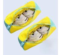 2 bolsas de lavandería para zapatos de 360 grados, lavable a máquina, con cremallera antiroturas, autolimpiable para tenis y zapatos de lona, evita enredos, color amarillo