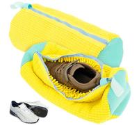 2 bolsas de malla para la colada, para lavadora, zapatos con pelusa de limpieza a 360°, reutilizables para zapatos, bolsas de lavado con cremallera, redes de lavandería, zapatos para zapatillas,