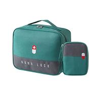 2 bolsas de medicamentos, gran capacidad, bolsa de emergencia, impermeable, primeros auxilios, bolsa vacía, bolsa de medicamentos, bolsa de medicina, bolsa de almacenamiento para casa, oficina o viajes