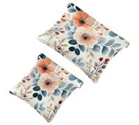 2 bolsas de metralla para bolso, bolsa de maquillaje impermeable Bohemian Floral-298, bolsa portátil para regalos de mujer, multicolor 02, A：7.1x5.8in/18x14.8cm，B:4.7x4.5in/12x11.5cm