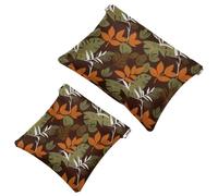 2 bolsas de metralla para bolso, bolsa de maquillaje impermeable Leaf Art-2146, bolsa portátil para regalos de mujer, Multicolor 01, A：7.1x5.8in/18x14.8cm，B:4.7x4.5in/12x11.5cm