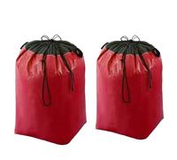 2 bolsas de mudanza extra grandes y duraderas con asas pequeñas, bolsa de embalaje tejida impermeable y gruesa con cordón, bolsa de almacenamiento reutilizable y resistente (rojo)