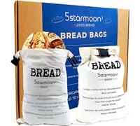 2 bolsas de pan reutilizables de lino con hebilla y cremallera, la mejor bolsa de almacenamiento de pan de masa madre casera, mantiene tu pan fresco durante días, fácil de limpiar y seguro para