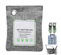 2 bolsas de purificación de aire natural, absorbente de olores de carbón de bambú para el hogar y el automóvil, eliminador de olores de armario, desodorante de habitación pequeña y ambientador de